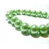 15 perles de verre nacre vert pistache 4mm ref RB4-23