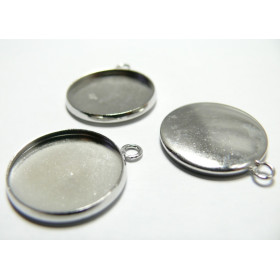 10 Supports de pendentif rond 23mm PP qualité 