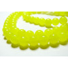 1 fil environ 90 perles  jade teintée couleur jaune flashy 4mm 