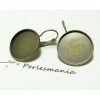 2 supports Boucles d'oreille BR 12mm 