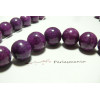 10 perles  jade teintée couleur violet pourpre 8mm 