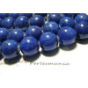 2 perles  jade teintée lapis lazuli 16mm 