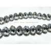 10  perles facettées rondelles argenté 8 par 10mm ref 2J1917 