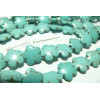 2 perles d'howlite turquoise  jolie petite fleur ref 267 