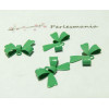 2 perles  noeud en laiton laqué vert 