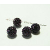 10 perles shambala 10mm violet pourpre qualité 