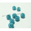 1 perle shambala 6mm  bleu turquoise qualité 