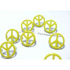 Lot de 10 clous à griffes peace jaune   15mm pour customisation 