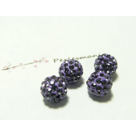 1 perle shambala 10mm violet qualité 