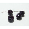 1 perle shambala 10mm pourpre qualité 