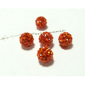1 perle shambala 6mm orange qualité 