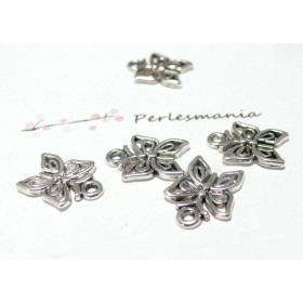 10 pieces petits papillon viel argent ref A890 