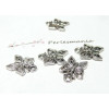 10 pieces petits papillon viel argent ref A890 