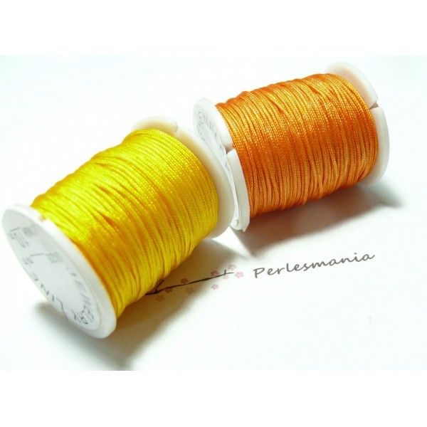 1 rouleau de 10 mètres  1mm fil nylon orange clair pour