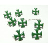 lot de 50 clous croix  12mm vert ref 9-4B0 à 2 griffes 