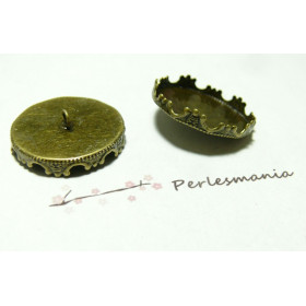 1 Support de boutons à coudre 25mm  couronne BR 