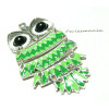 1 pendentif magnifique grande chouette vert VA NO2B6237