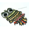 1 pendentif magnifique grande chouette flamme BR NO2B6229
