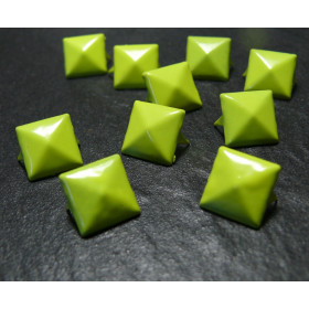 lot de 10clous rivet 12mm pyramide carré à 2 griffes NO216