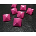 lot de 10clous rivet 12mm pyramide rose carré à 2 griffes