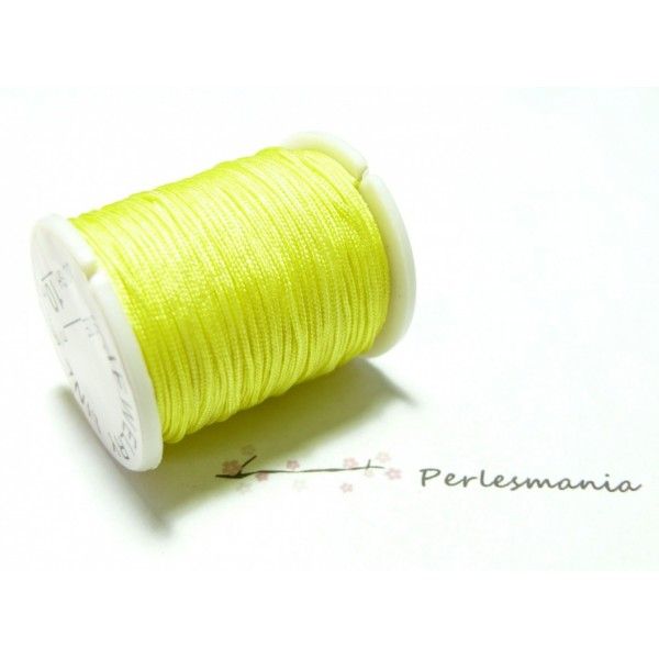 1 rouleau de 10 mètres  0,8 mm fil nylon pour shambala jaune