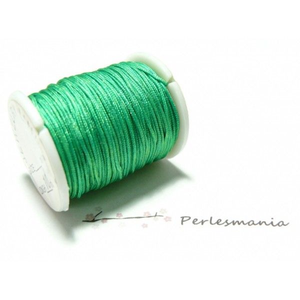 1 rouleau de 10 mètres  1mm fil nylon pour shambala vert