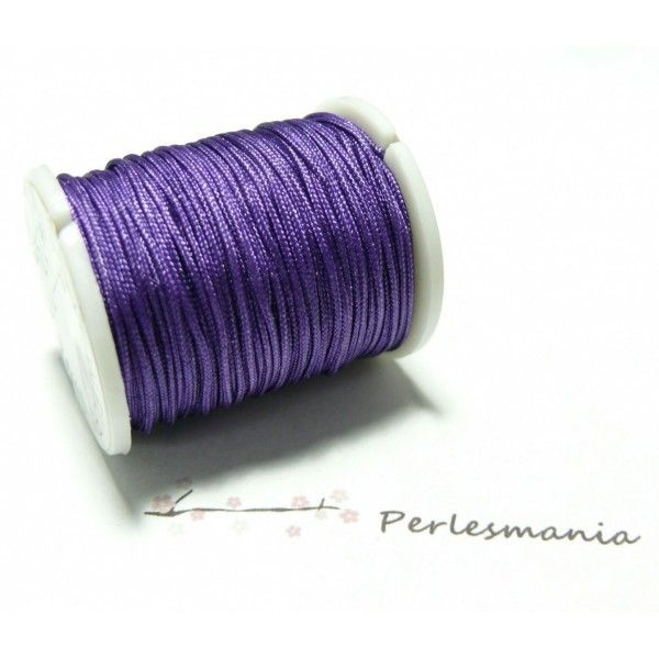 1 rouleau de 10 mètres  0,8mm fil nylon pour shambala violet