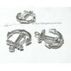 10 breloques pendentifs ancre BOAO835 argent platine PP