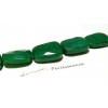 1 perle  jade teintée trapèze vert facetté 
