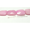 1 perle  jade teintée trapèze rose facetté 