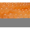 2 perles  jade teintée couleur orange pastel 12mm 