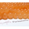 5 perles  jade teintée couleur orange pastel 10mm 