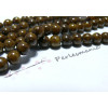 65 perles  jade teintée couleur marron café 6mm ( 1fil 
