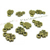Apprêt bijoux 100 pendentifs mini trèfles ref 2DA8121 