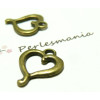 Apprêt bijoux 10 pendentifs  coeur  BR ref 2D3203 