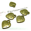 Apprêt bijoux 100 pendentifs  Made with love Bronze 