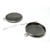 Apprêt 1 Support de pendentif rond 25mm PP  qualité 