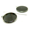 Apprêt 10 Supports de pendentif rond 25mm PP  qualité 