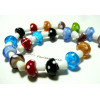 Perles bijoux 10 perles de verre fait main champignon rmulticolore 