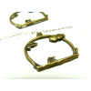 Apprêt bijoux 4 Supports de pendentif ref P58Y bronze nuage 
