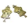 Apprêt bijoux 2 pendentifs princesse ref 2Y1727 Bronze 