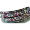 1 m ruban biais liberty double 10mm ref FFcollection 11 fleuri 