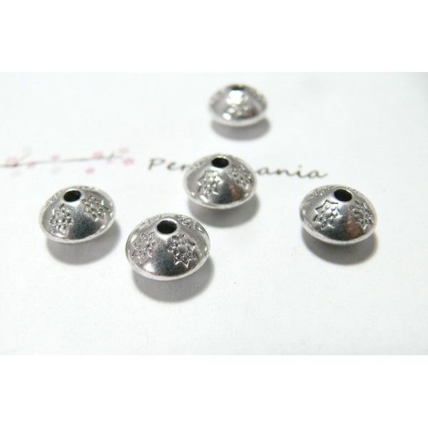 10 perles en metal intercalaire etoiles PP ref 101657 