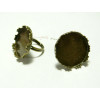 10 Supports de bague 25mm BR double fine couronne 