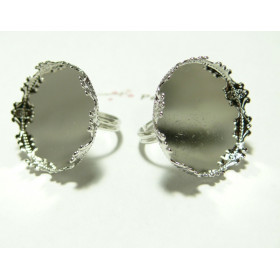 10 Supports de bague 25mm PP double fine couronne 