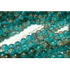 50 perles de cristal craquelé bicolore 8mm bleu gris ref 