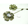 2 pièces:1 broche fibule retro  BR  12mm ref Z130112  et 1 cab 