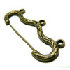 Apprêt bijoux 2  broches multi anneaux P13519 Bronze 