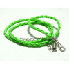 Apprêt bijoux 2 Colliers tressés cuir vert 2L4507