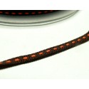 3 m ruban surpiqué marron et orange 5mm ref 4599 collection 64